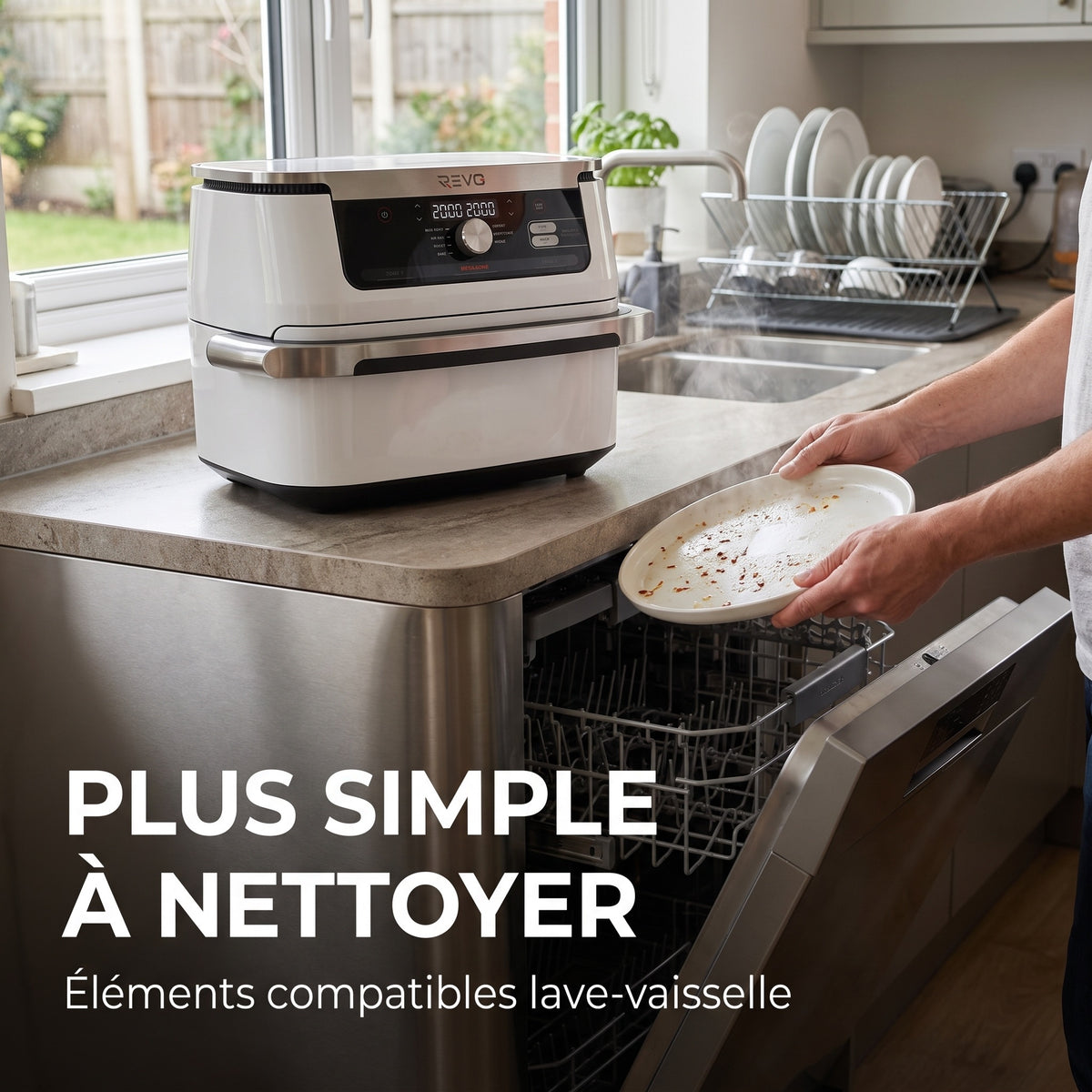 Air Fryer REVO Astoria 10 – 10,4 L – 2 Zones de Cuisson – 7 Modes – 2 470 W