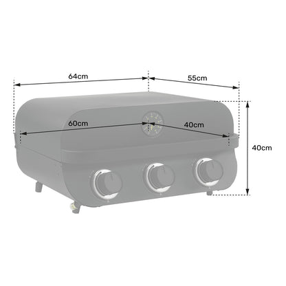 Barbecue gaz à poser Ibiza - 3 Brûleurs 8,4 kW