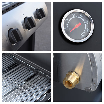Barbecue Gaz Hawaï - 3 Brûleurs 8,4 kW Butane/Propane