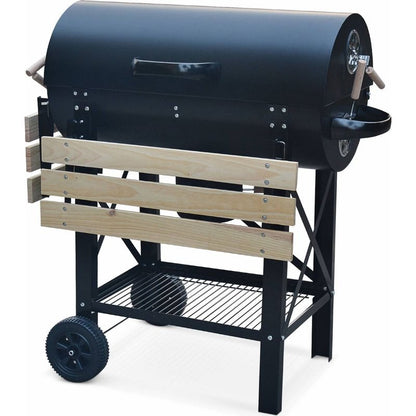 Barbecue Américain Charbon de Bois REVO Malaga – Fumoir avec Thermomètre
