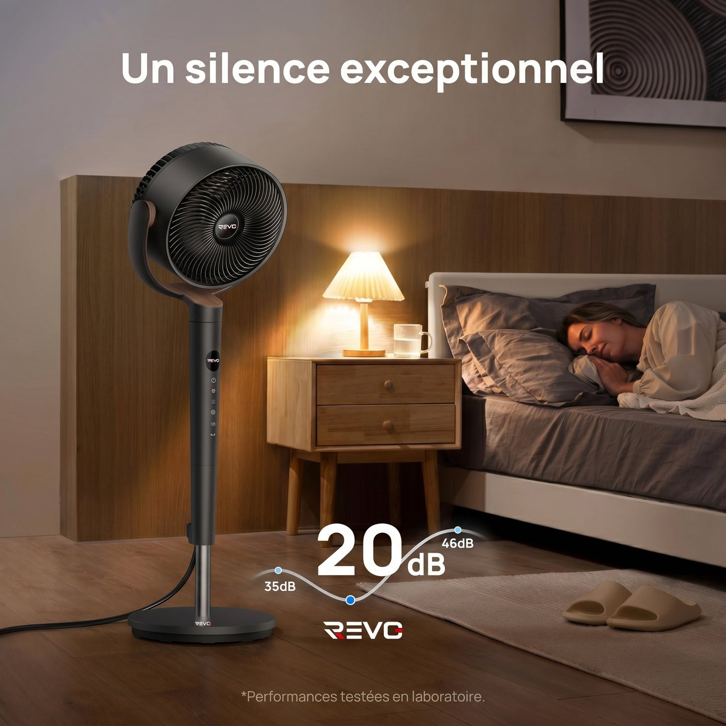 REVO AeroFlow™ – Ventilateur Intelligent Ultra Silencieux