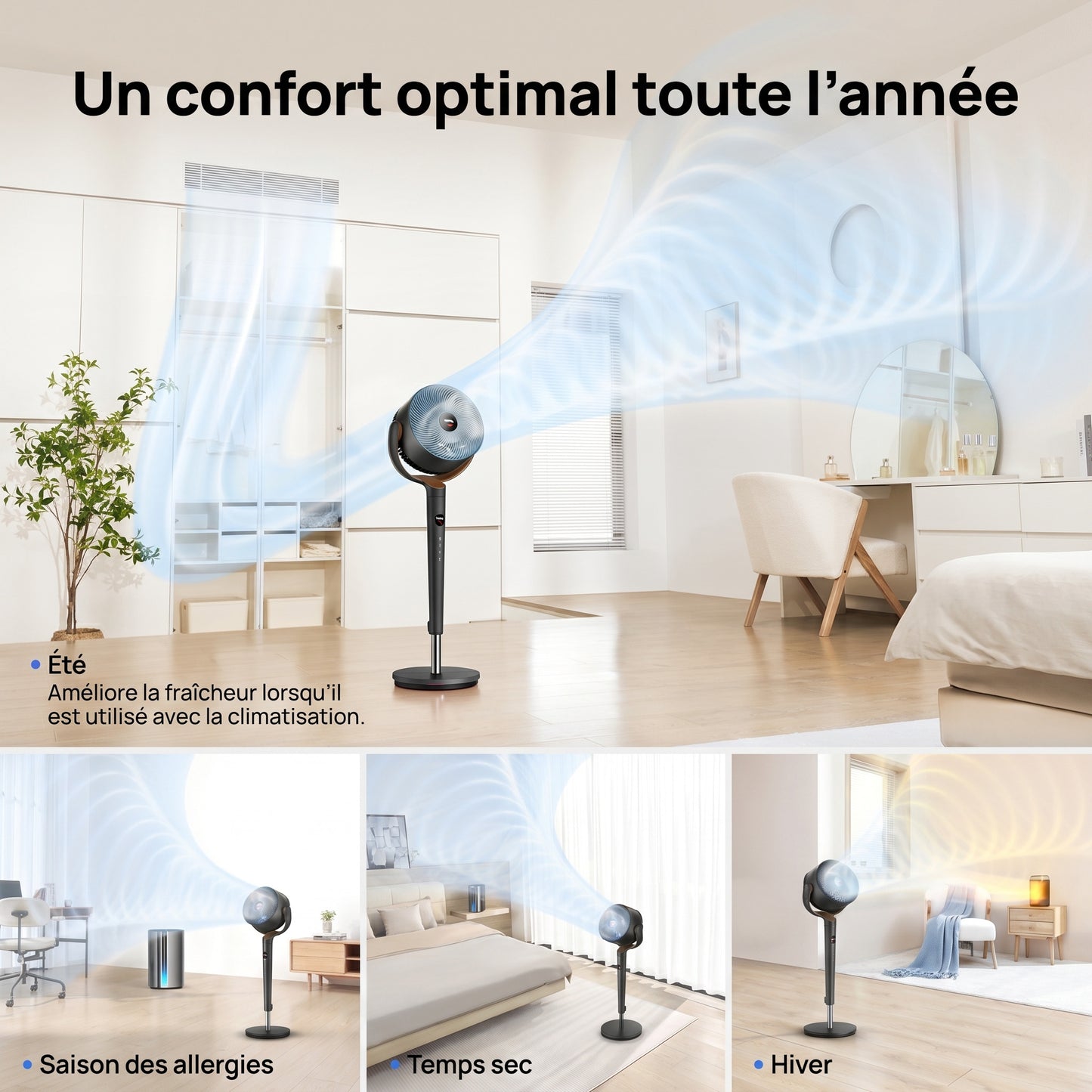 REVO AeroFlow™ – Ventilateur Intelligent Ultra Silencieux