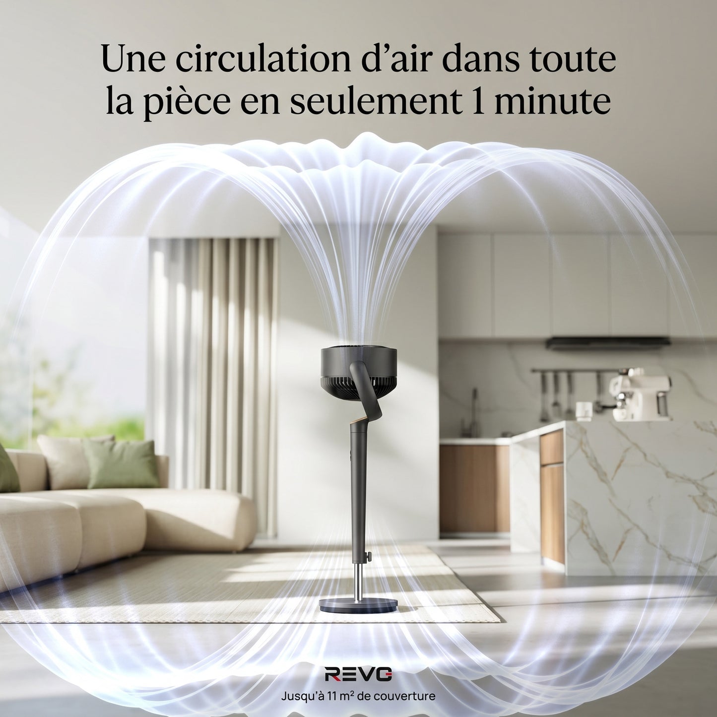 REVO AeroFlow™ – Ventilateur Intelligent Ultra Silencieux