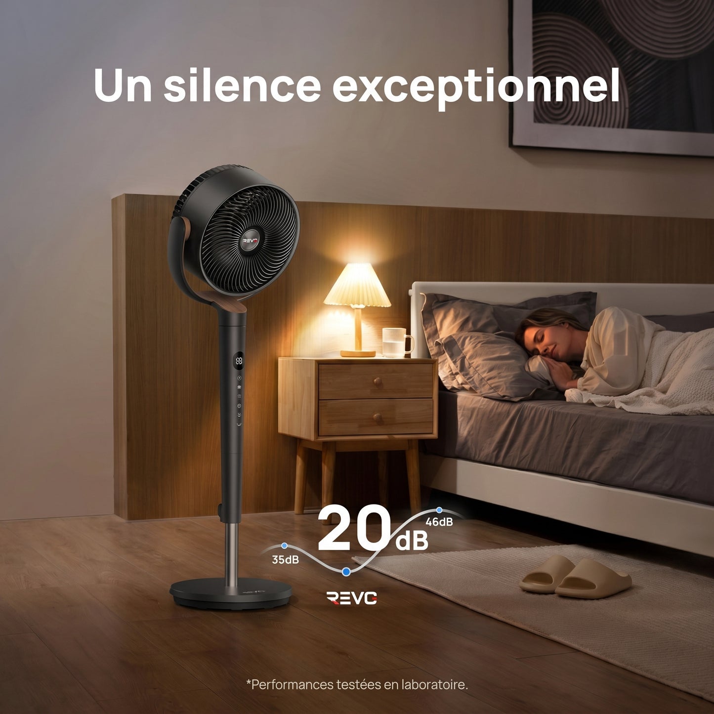 REVO AeroFlow™ – Ventilateur Intelligent Ultra Silencieux