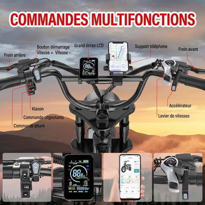 REVO Voltvogue™ – Vélo Électrique Fat Bike Tout-Terrain 1500W