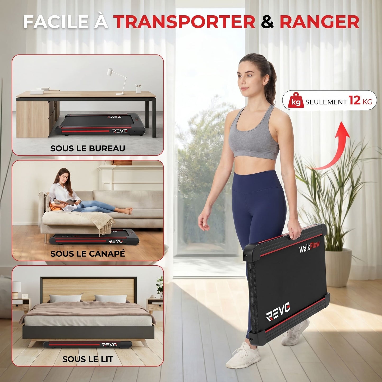 REVO WalkFlow™ – Tapis de Marche & Vibration Intelligent