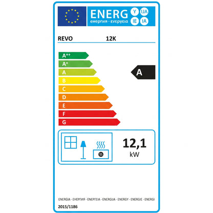 Poêle à bois REVO 12 kW – Four intégré – Sortie supérieure