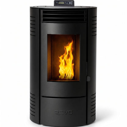 Poêle à granulés REVO 11,6 kW – Étanche – Canalisable – Réservoir 15 kg – Jusqu'à 240 m³ – Programmable