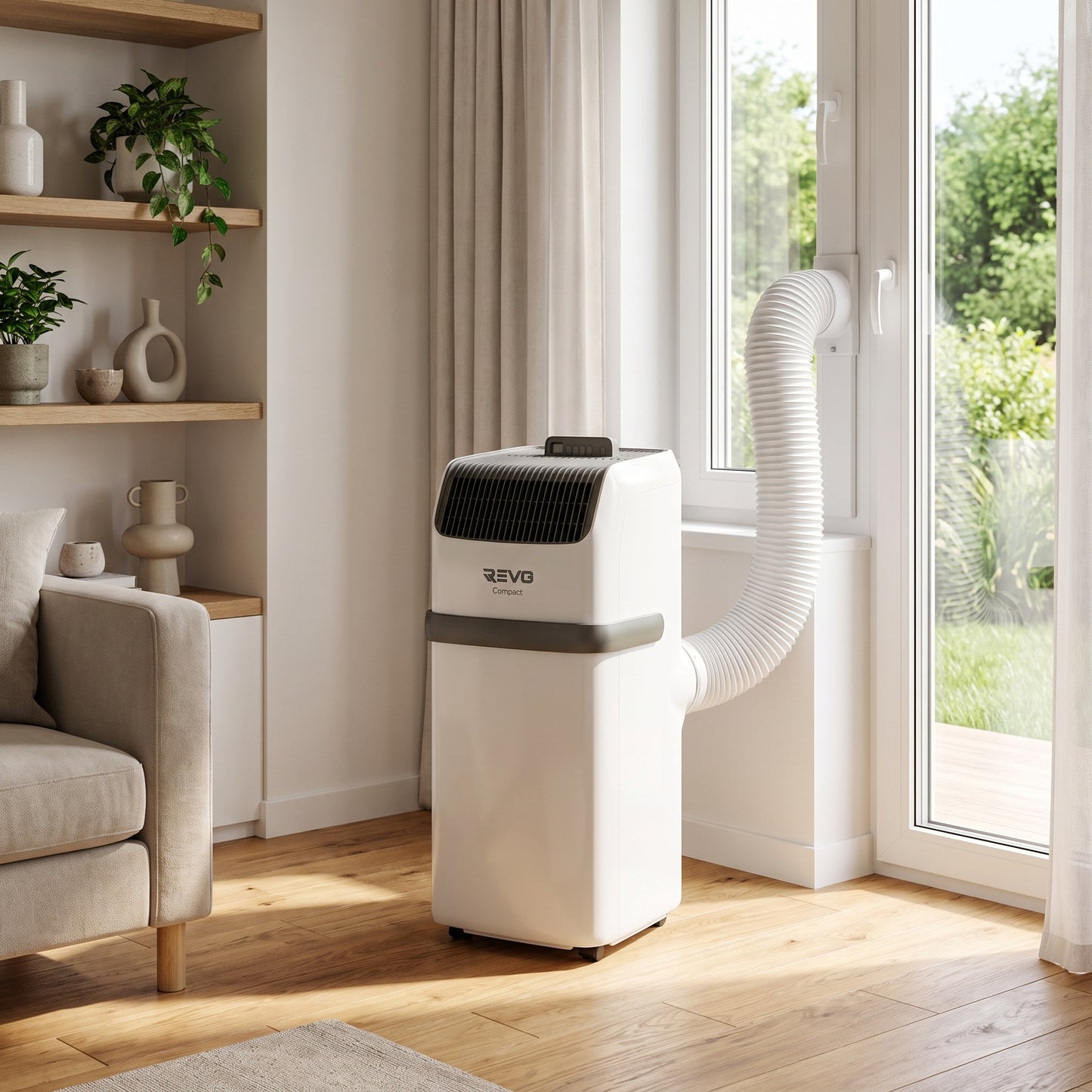Climatiseur Mobile REVO Compact – 8 300 BTU – 2,1 kW – 3-en-1 – 52 dB – Classe A