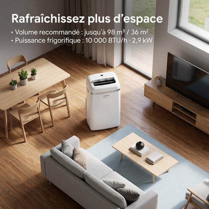 Climatiseur Mobile REVO AirSense 10 – 10 000 BTU – Classe A+ – Climatisation, Ventilation & Déshumidification