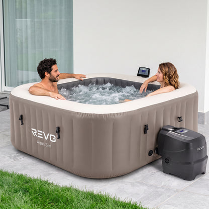 Spa Gonflable REVO Aqua Zen – 4 Places – 140 Jets – Chauffage 40°C – Wi-Fi & LED
