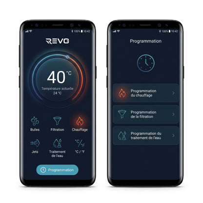 Spa Gonflable REVO Aqua Elite – 4 Places – 120 Jets – Chauffage 40°C – Wi-Fi