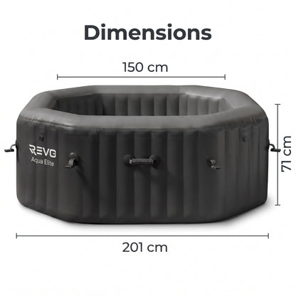 Spa Gonflable REVO Aqua Elite – 4 Places – 120 Jets – Chauffage 40°C – Wi-Fi