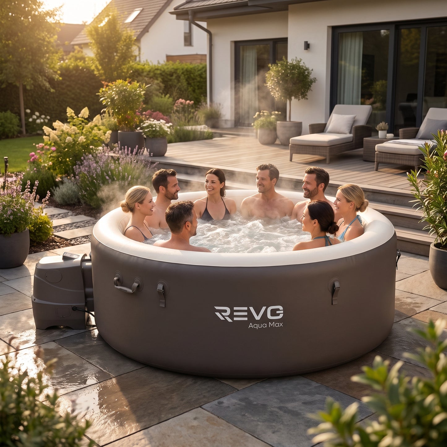 Spa Gonflable REVO Aqua Max – 8 Places – 170 Jets – Chauffage 40°C
