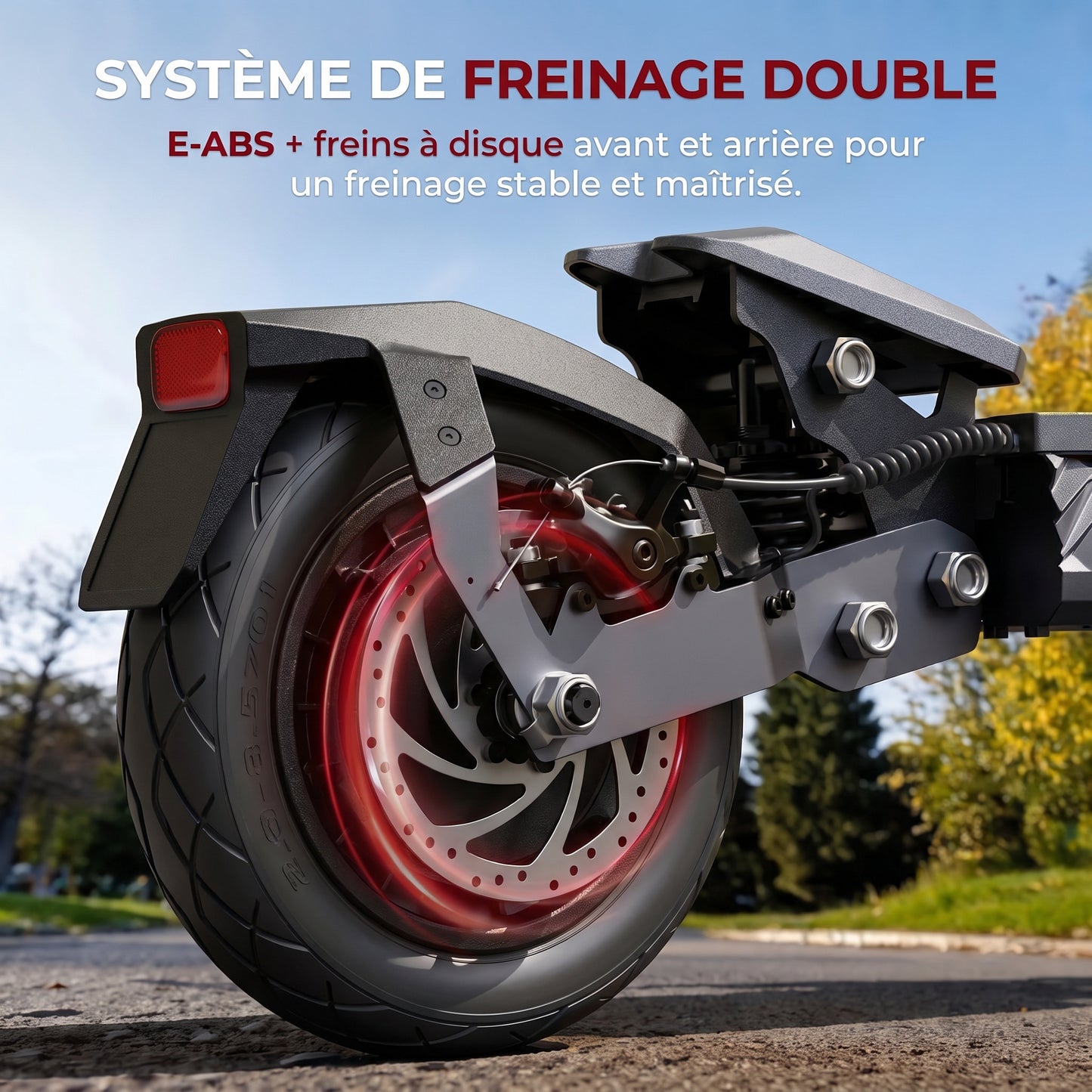 Trottinette Électrique REVO Vector – 1100 W Max. – Autonomie 70 km – Batterie 48 V 13 Ah – Pneus 10" – Suspension & NFC