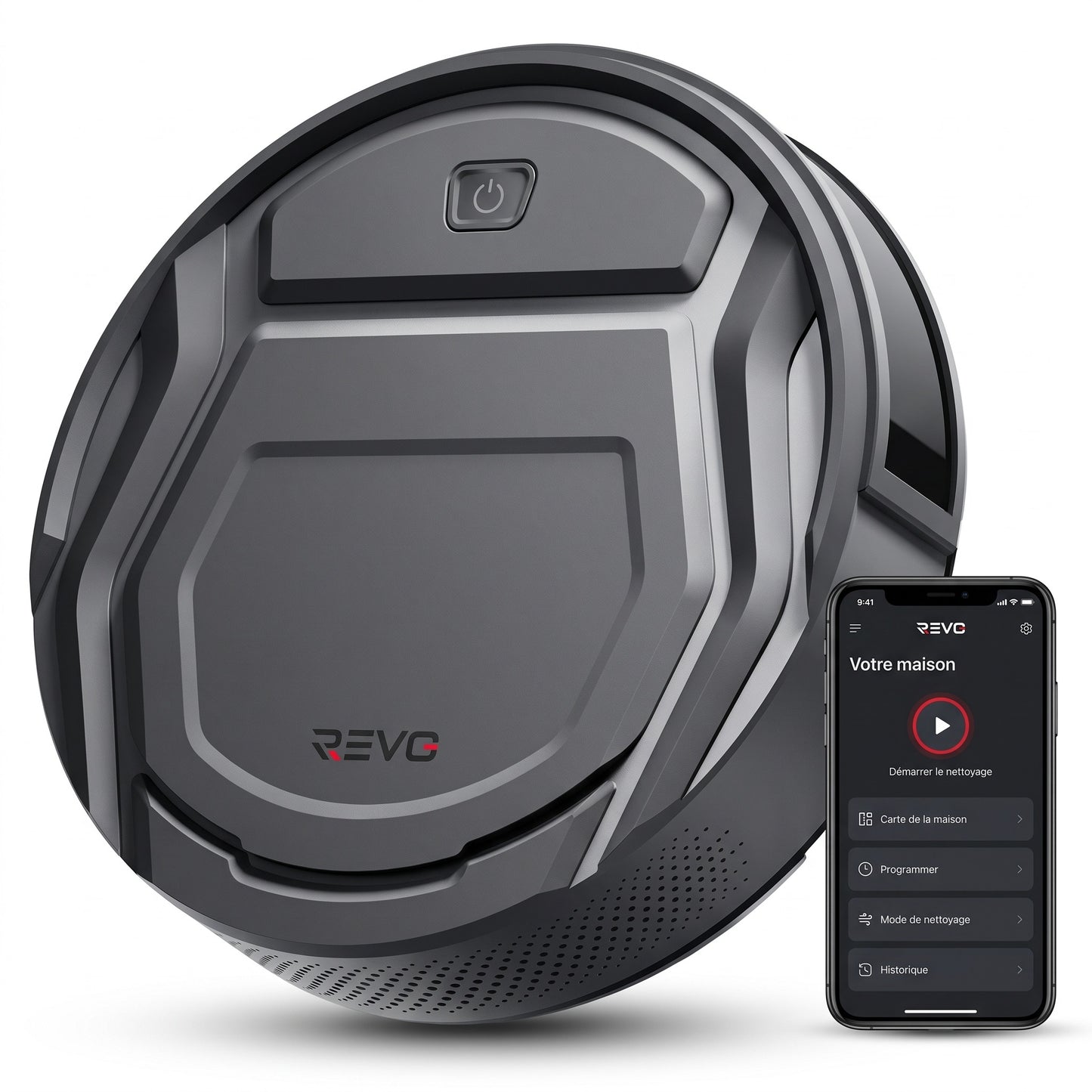 Robot Aspirateur REVO SlimForce 22 – 2 200 Pa, Connecté & Autonomie 120 min