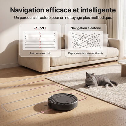 Robot Aspirateur REVO SlimForce 22 – 2 200 Pa, Connecté & Autonomie 120 min