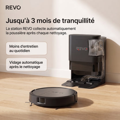 Robot Aspirateur Laveur REVO Vector 15 – 15 000 Pa avec Station de Vidage Automatique & Navigation LiDAR