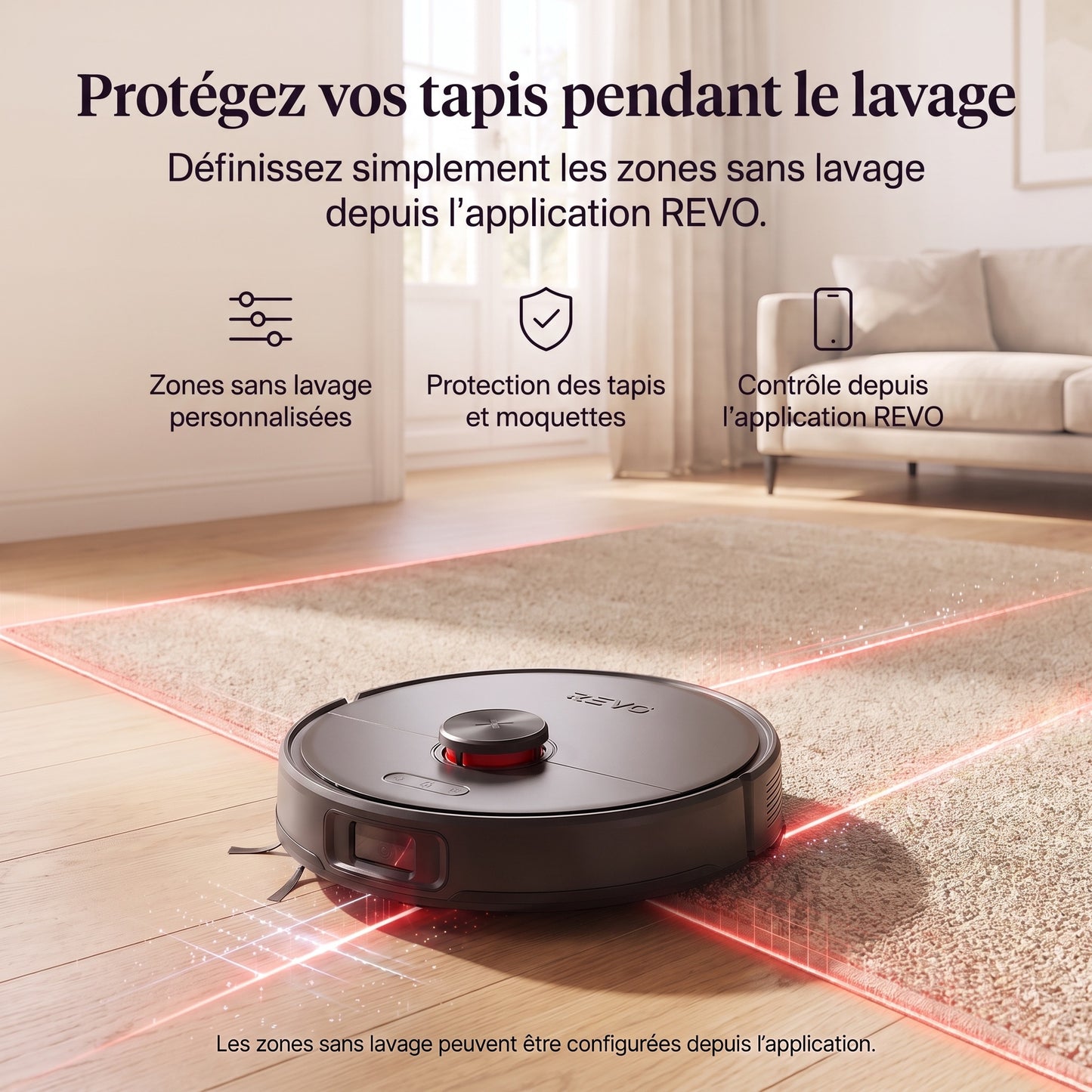 Robot Aspirateur Laveur REVO Nova 6 – 6 000 Pa avec Station Tout-en-Un & Navigation LiDAR