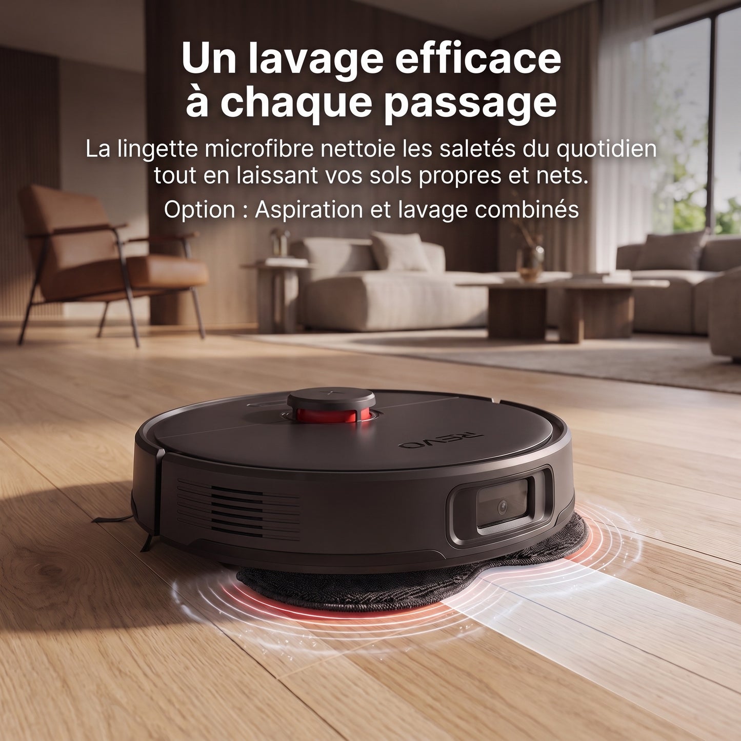Robot Aspirateur Laveur REVO Nova 6 – 6 000 Pa avec Station Tout-en-Un & Navigation LiDAR