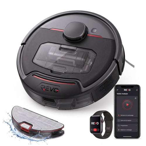 Robot Aspirateur REVO Vector 5 –  Laveur 3-en-1 5 000 Pa avec Navigation Intelligente & Contrôle Connecté