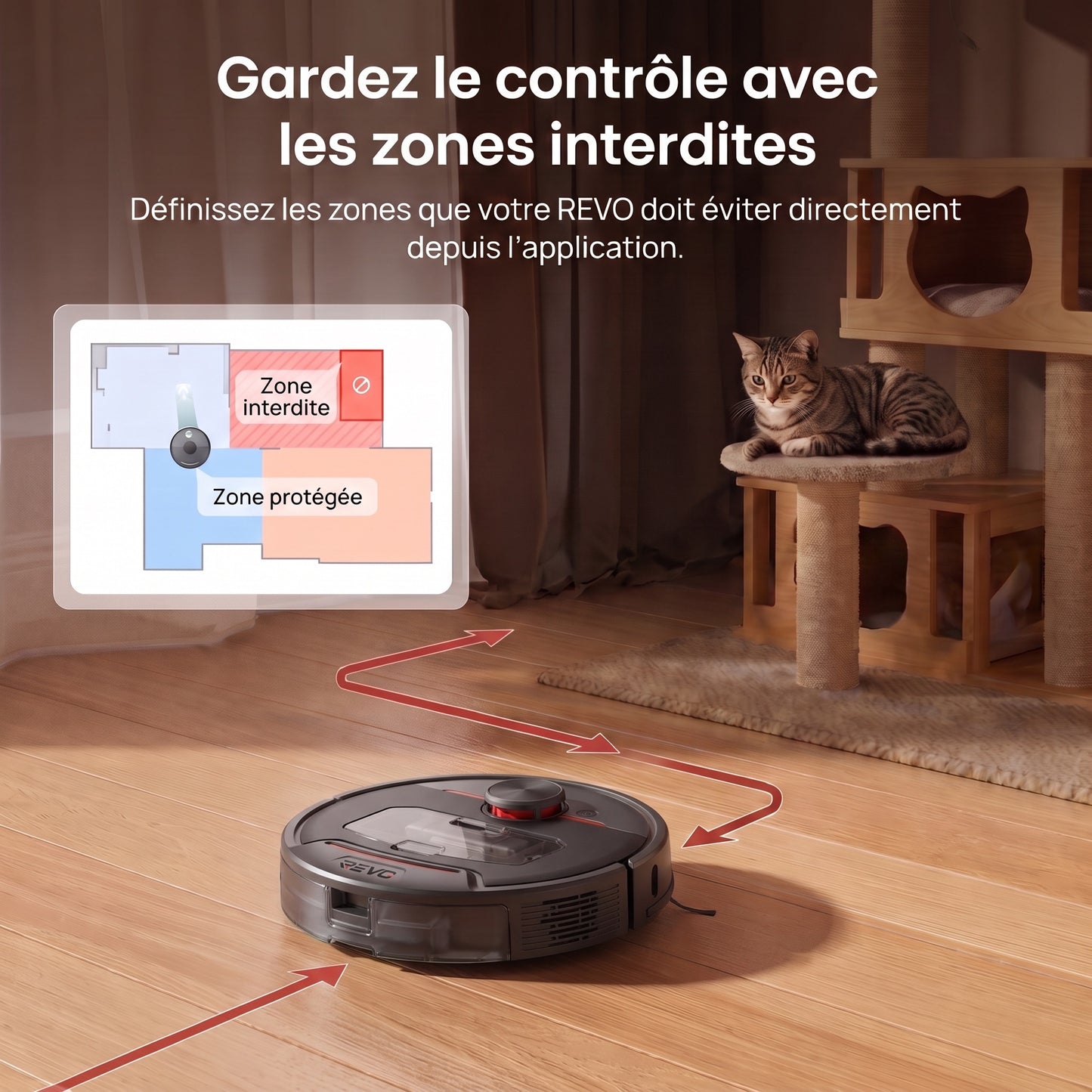 Robot Aspirateur REVO Vector 5 –  Laveur 3-en-1 5 000 Pa avec Navigation Intelligente & Contrôle Connecté