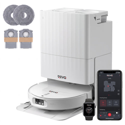 Robot Aspirateur Laveur REVO Apex 25 Blanc – 25 000 Pa avec Station Multifonctionnelle & Navigation Intelligente