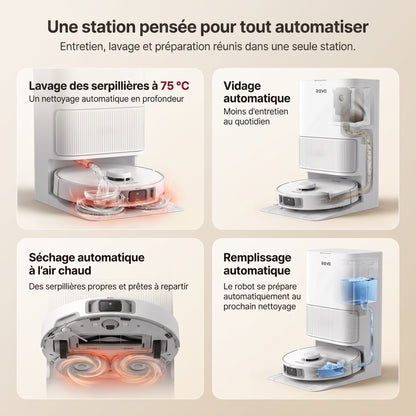 Robot Aspirateur Laveur REVO Vortex 19 – 19 000 Pa avec Station Automatique & Navigation Intelligente