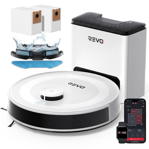 Robot Aspirateur Laveur 3-en-1 REVO Aero 6 – 6 000 Pa avec Station de Vidage Automatique