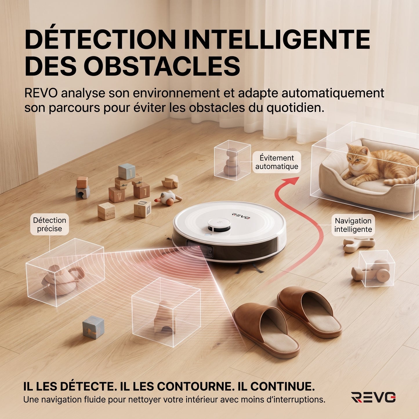 Robot Aspirateur Laveur 3-en-1 REVO Aero 6 – 6 000 Pa avec Station de Vidage Automatique
