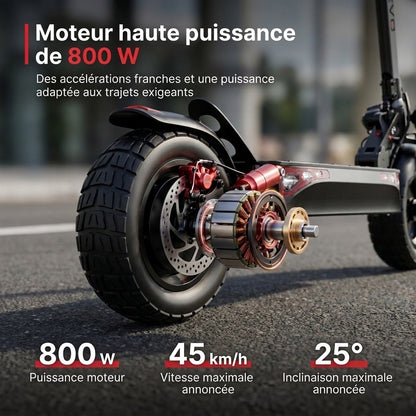 Trottinette Électrique REVO Titan 800 – 800 W – Autonomie 45 km – Batterie 48 V 15 Ah – Pneus Tout-Terrain 10"