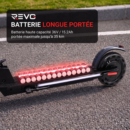 Trottinette Électrique REVO Voltis – 250 W – Autonomie 25 km – Batterie 36 V 5,2 Ah – Pneus 8"