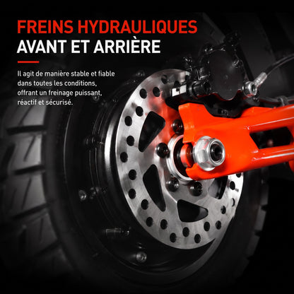 Trottinette Électrique REVO Titan X2 – Double Moteur 2 × 1 000 W – Autonomie jusqu’à 75 km – Batterie 60 V 18 Ah – Pneus Tout-Terrain 10"