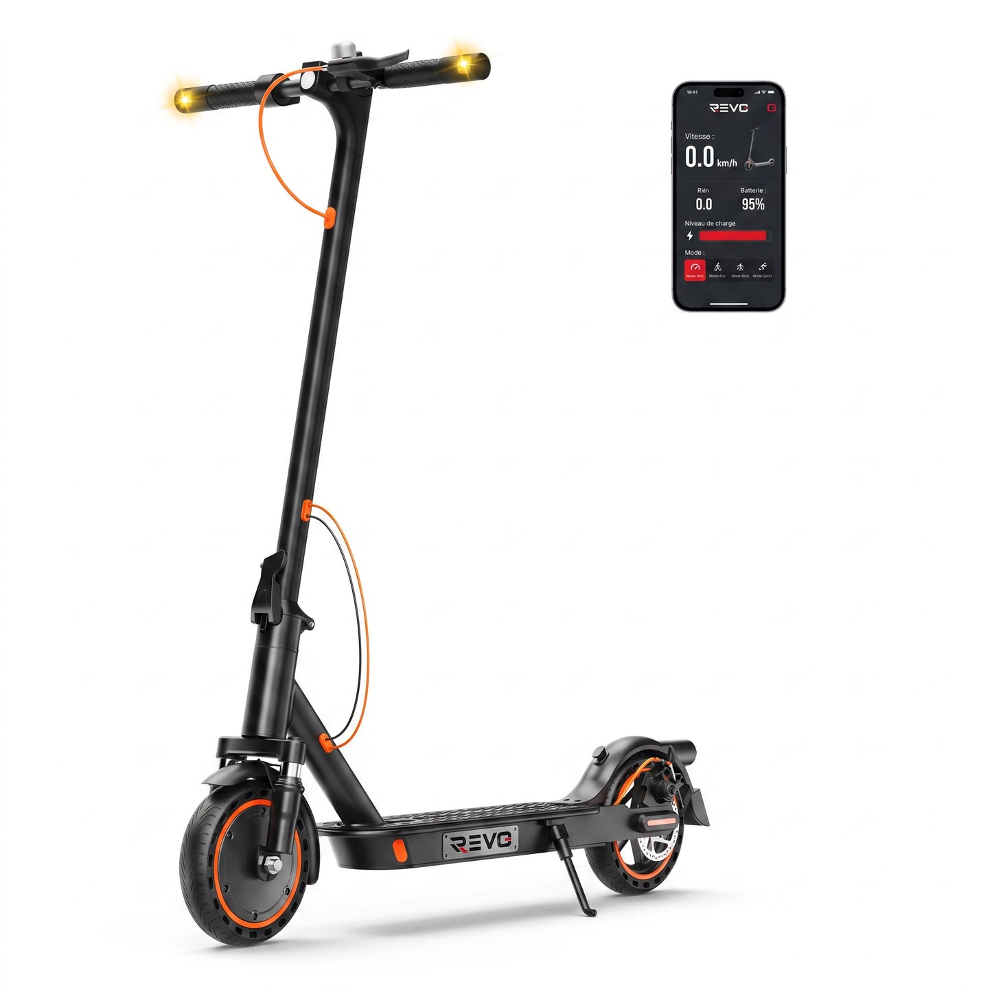 Trottinette Électrique REVO Nova – 350 W (Pointe 650 W) – Autonomie 30-35 km – Batterie 36V 7,8 Ah – Pneus 8,5" Nid d'Abeille