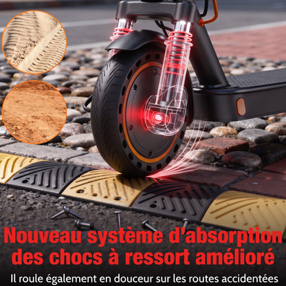 Trottinette Électrique REVO Nova – 350 W (Pointe 650 W) – Autonomie 30-35 km – Batterie 36V 7,8 Ah – Pneus 8,5" Nid d'Abeille