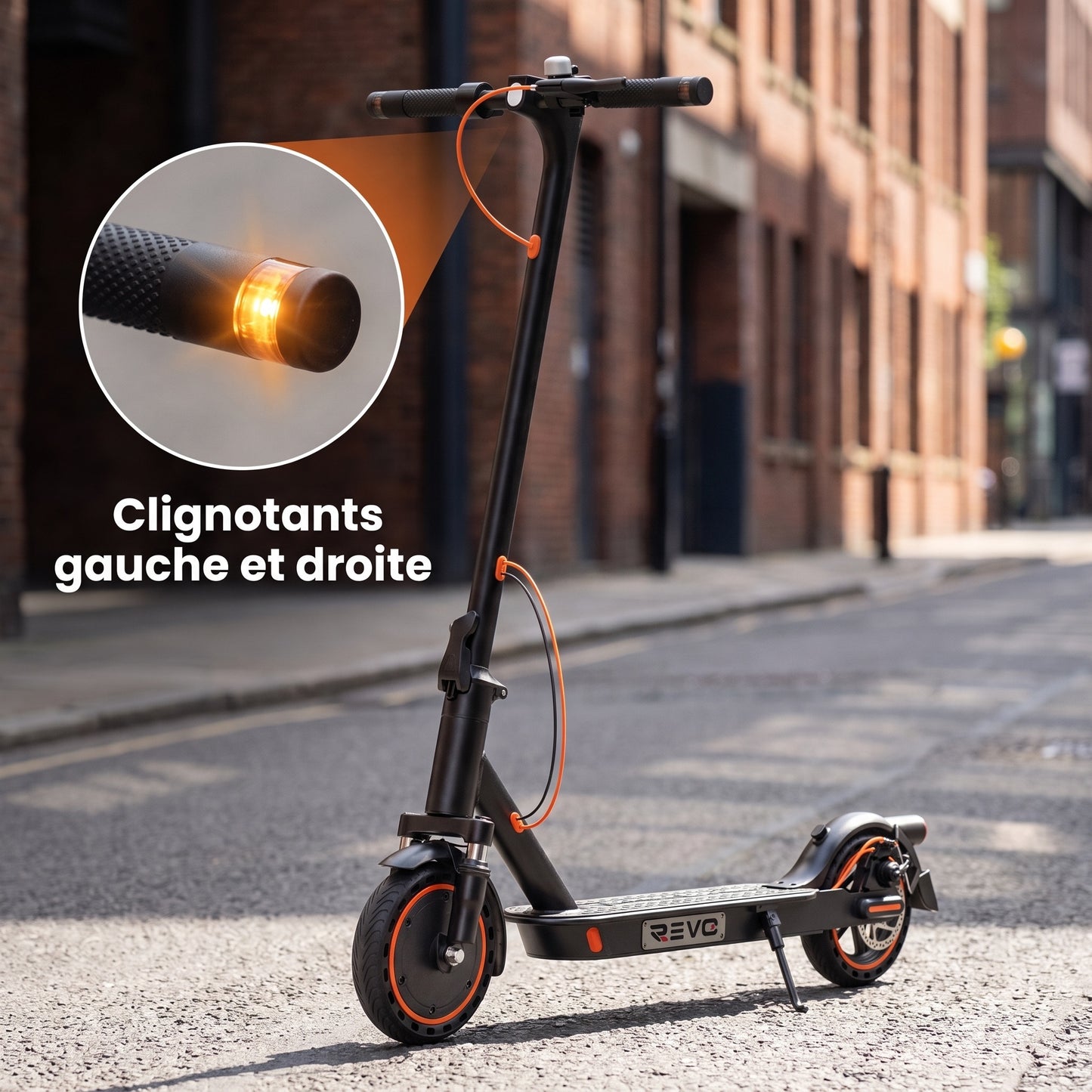 Trottinette Électrique REVO Nova – 350 W (Pointe 650 W) – Autonomie 30-35 km – Batterie 36V 7,8 Ah – Pneus 8,5" Nid d'Abeille