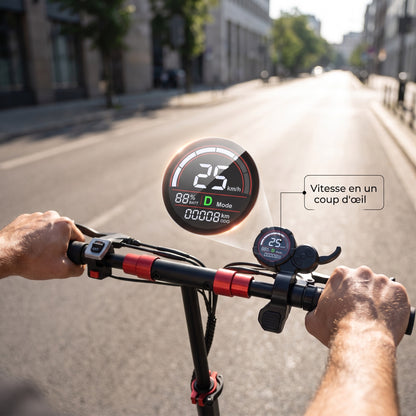 Trottinette Électrique REVO Peak – 1000 W (pointe 1200 W) – Autonomie 55 km – Batterie 48V 15Ah – Pneus 11" Tout-Terrain