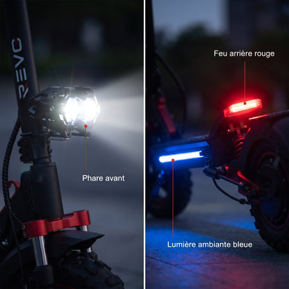 Trottinette Électrique REVO Peak – 1000 W (pointe 1200 W) – Autonomie 55 km – Batterie 48V 15Ah – Pneus 11" Tout-Terrain
