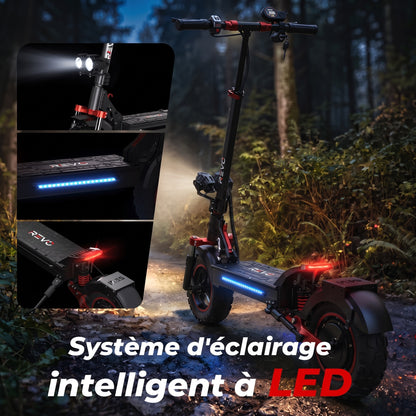 Trottinette Électrique REVO Peak – 1000 W (pointe 1200 W) – Autonomie 55 km – Batterie 48V 15Ah – Pneus 11" Tout-Terrain