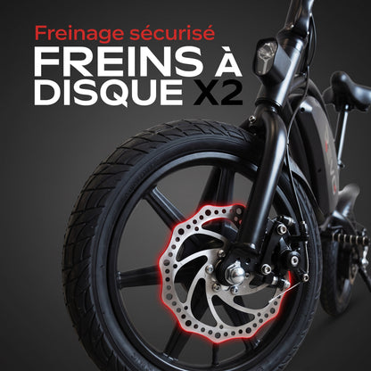 Draisienne Électrique REVO Volt – 350 W – Autonomie 15 à 20 km – Batterie 36V – Pliable – Freins à Disque Avant/Arrière