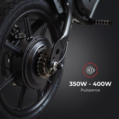 Draisienne Électrique REVO Volt – 350 W – Autonomie 15 à 20 km – Batterie 36V – Pliable – Freins à Disque Avant/Arrière