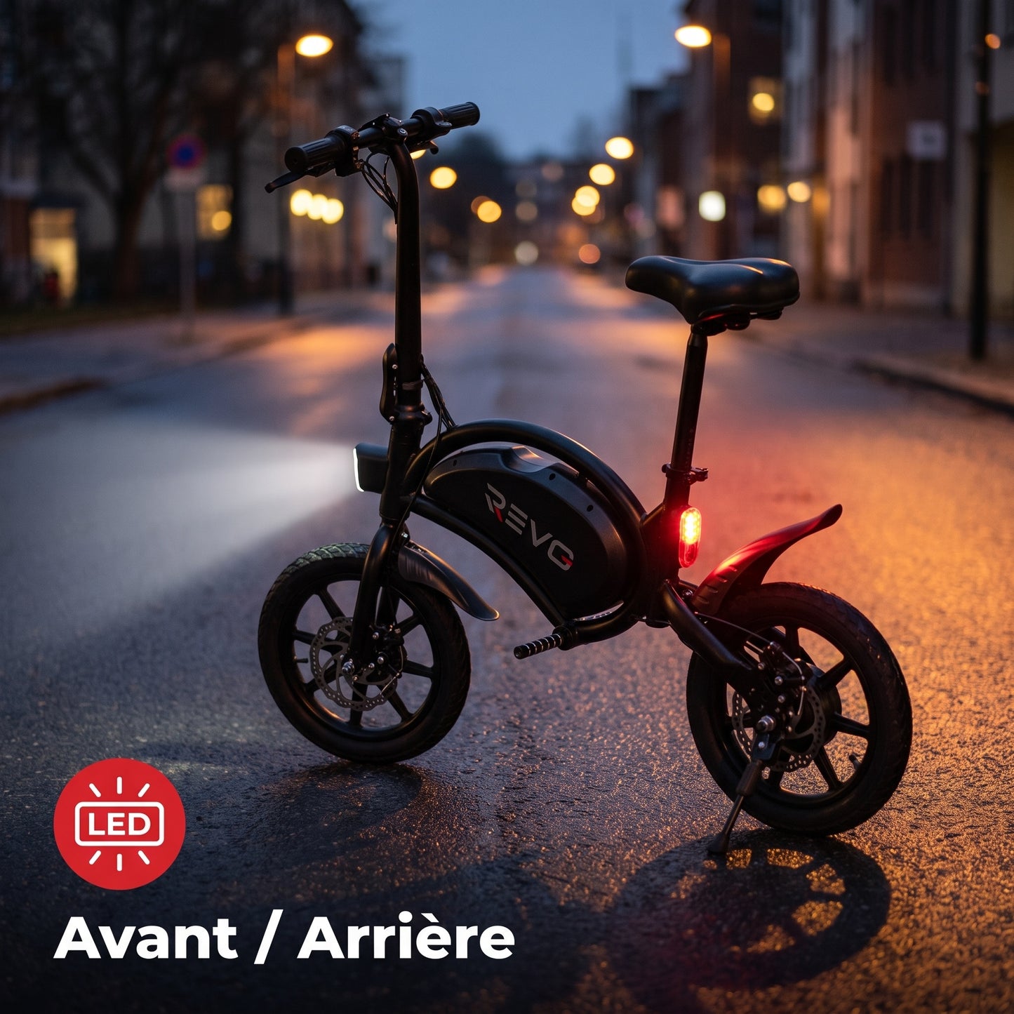 Draisienne Électrique REVO Volt – 350 W – Autonomie 15 à 20 km – Batterie 36V – Pliable – Freins à Disque Avant/Arrière