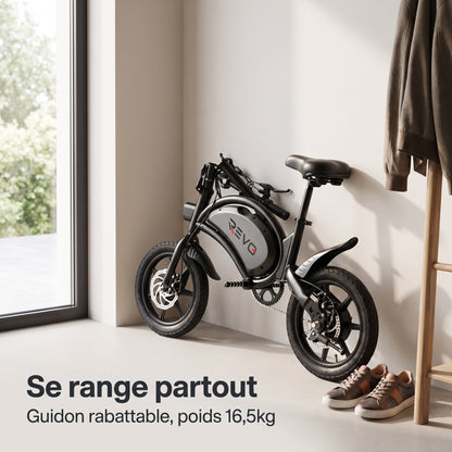 Draisienne Électrique REVO Volt – 350 W – Autonomie 15 à 20 km – Batterie 36V – Pliable – Freins à Disque Avant/Arrière