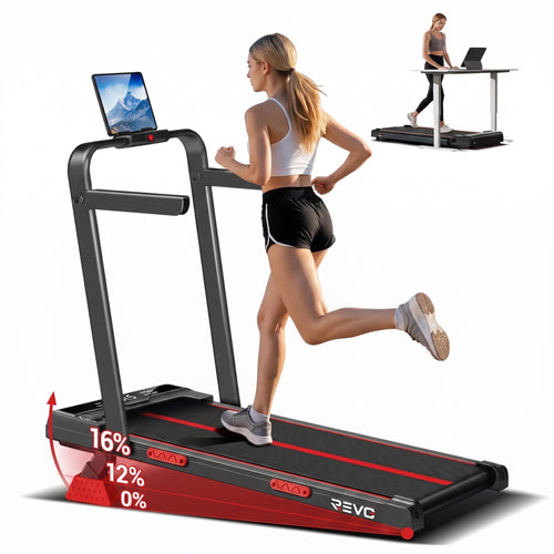 Tapis de Course Pliable REVO Vantage – Moteur 3.0HP – Inclinaison Manuelle 16% – Vitesse 1-10 km/h – Télécommande