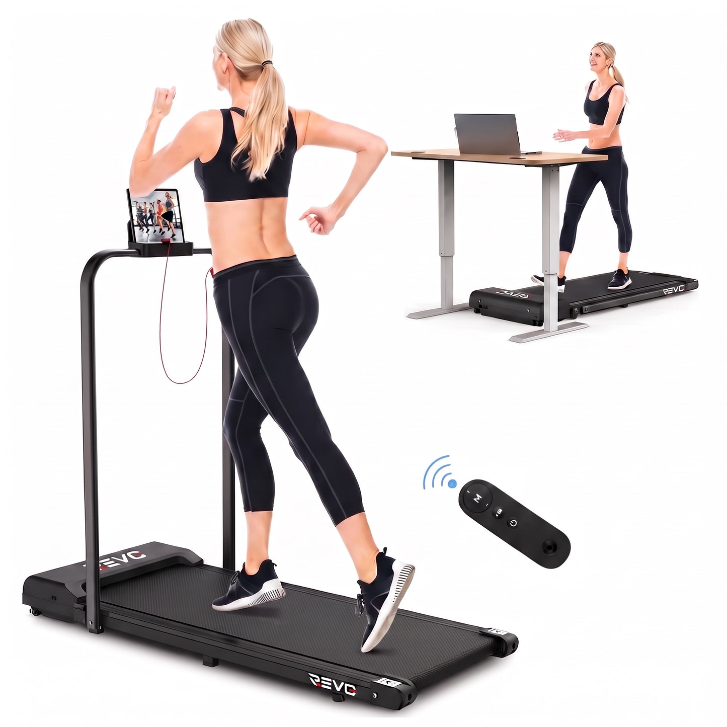 Tapis de Course Pliant REVO Flexo – 10 km/h – 2 Modes (Marche/Course) – Écran LED