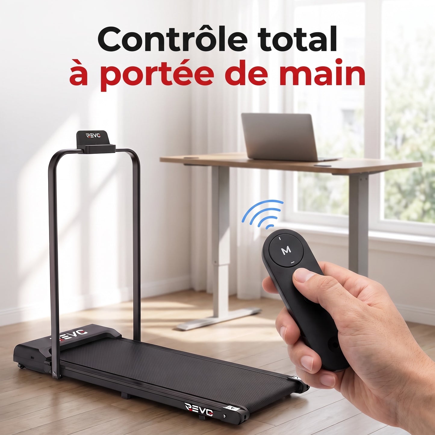 Tapis de Course Pliant REVO Flexo – 10 km/h – 2 Modes (Marche/Course) – Écran LED