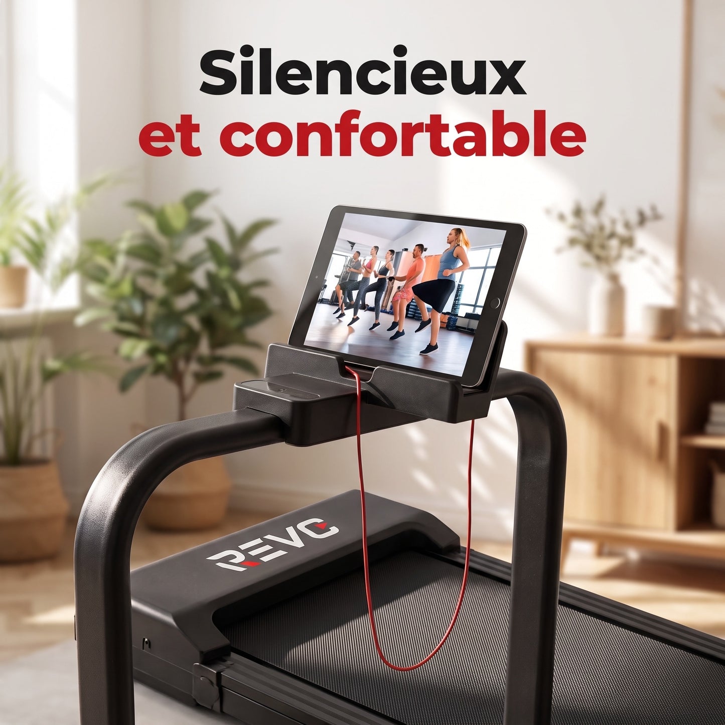 Tapis de Course Pliant REVO Flexo – 10 km/h – 2 Modes (Marche/Course) – Écran LED