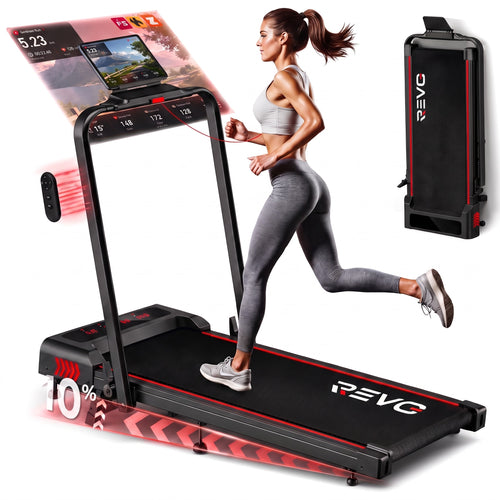 Tapis de Course Pliant REVO Trail – 12 km/h – 12 Programmes HIIT – Écran LED & Application Connectée