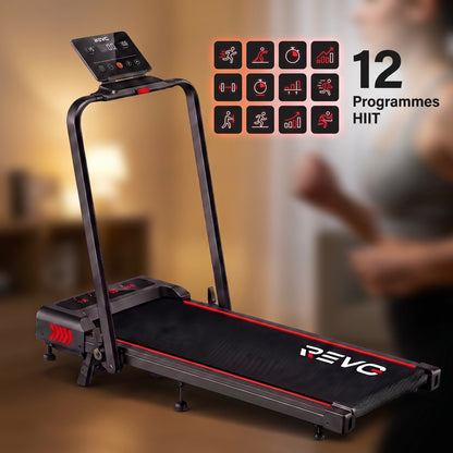 Tapis de Course Pliant REVO Trail – 12 km/h – 12 Programmes HIIT – Écran LED & Application Connectée