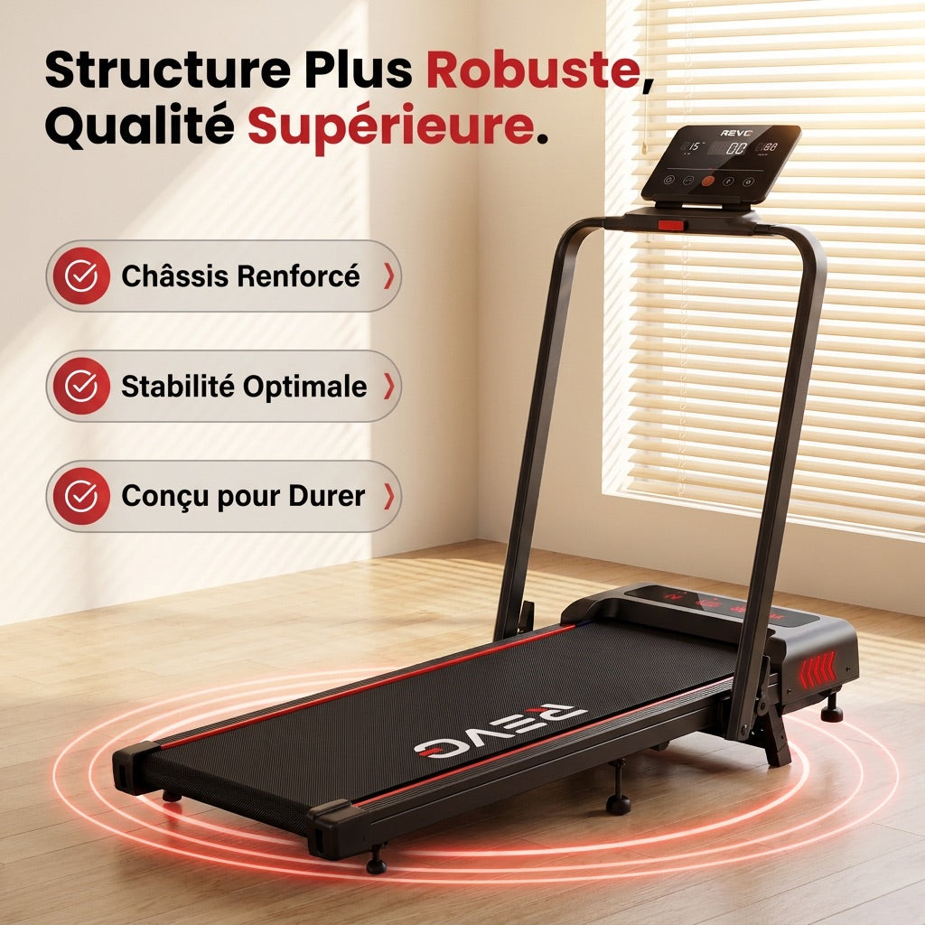 Tapis de Course Pliant REVO Trail – 12 km/h – 12 Programmes HIIT – Écran LED & Application Connectée